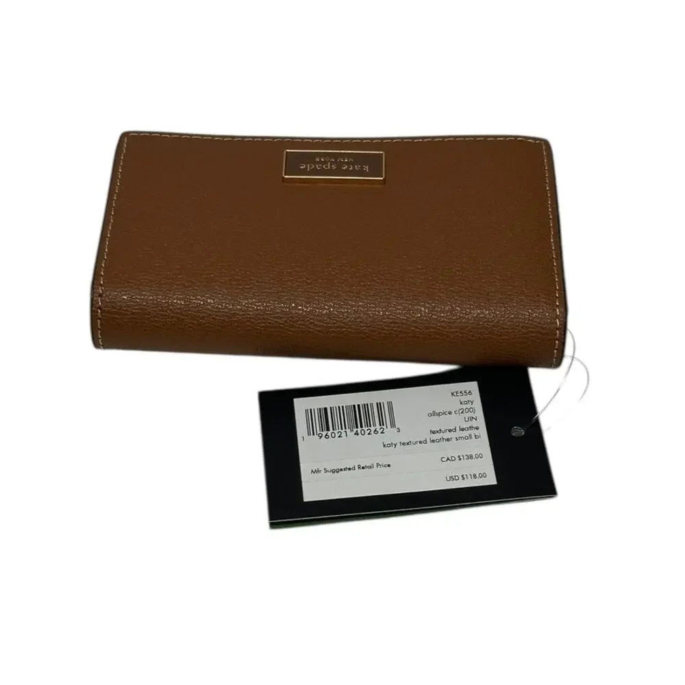 Kate Spade Katy Small Bifold Snap Wallet in Allspice Cake